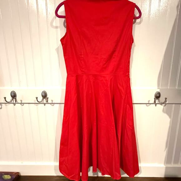 KillReal Rockabilly 50s Pinup Red Black Polka Dot Dress Size Medium - Picture 3 of 6